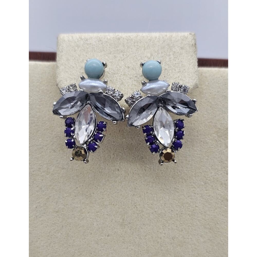 3 pairs VTG Rhinestone Earrings Including Coro - Picture 9 of 16